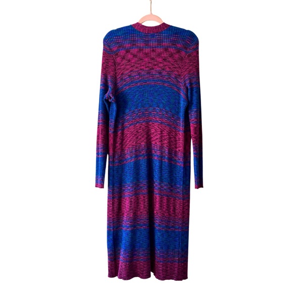 Lane Bryant NWOT Never Worn Long Knit Duster Pink Blue Preppy Cozy Layering - Picture 2 of 6